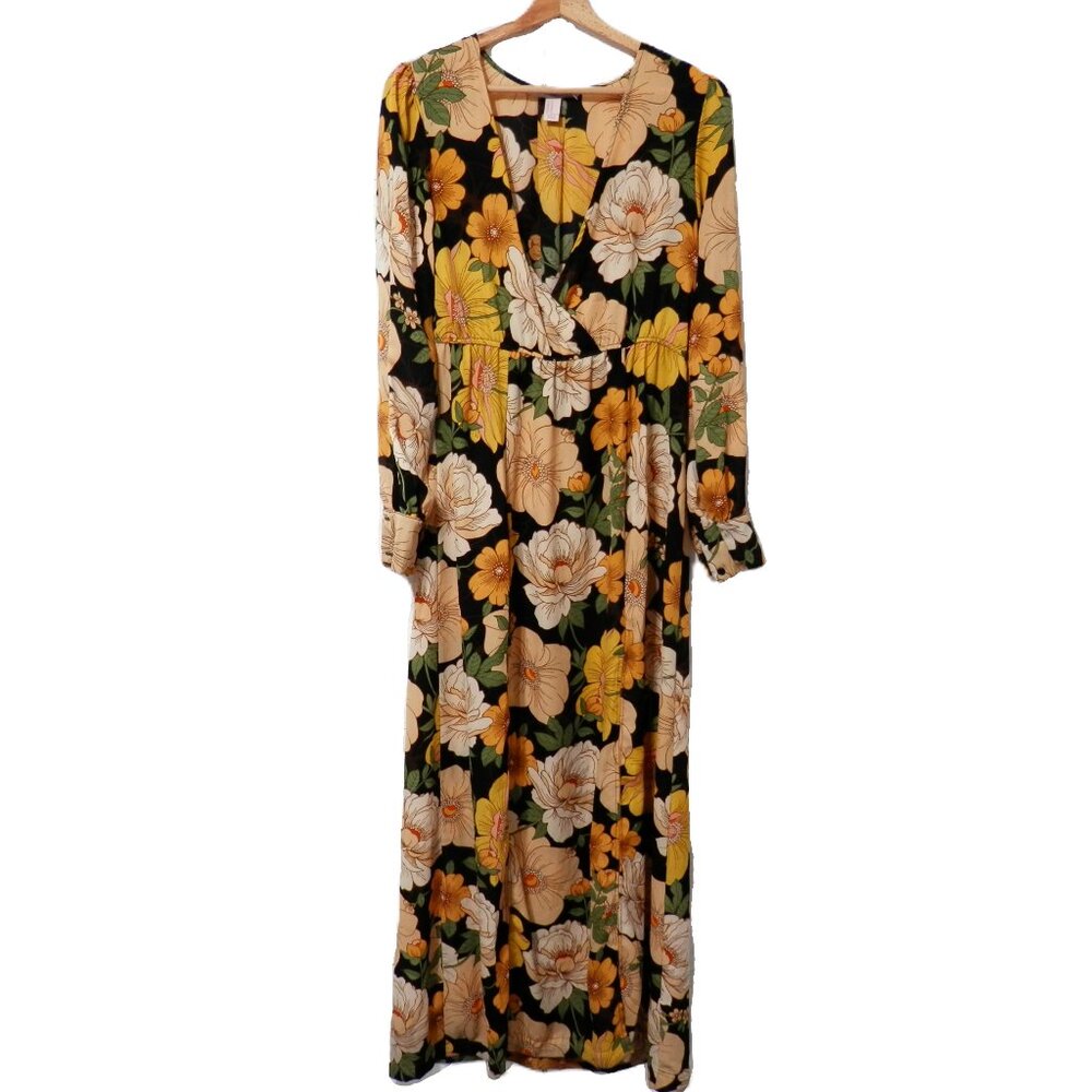 Forever 21 || Boho Floral Chiffon Long Sleeve Maxi Dress